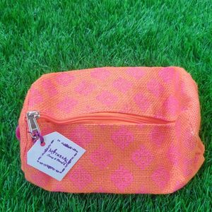 Big Cavity - JUTE POUCH - Orange Colour