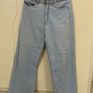 Light blue wide leg jeans