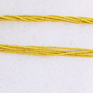 Yellow Seed Bead Collar Necklace