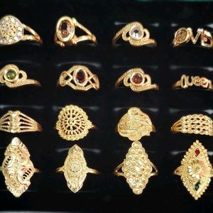 Gold Plated Ring 16 Pieces