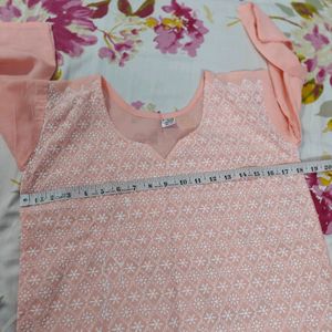 New Chickenkari Peach Kurti