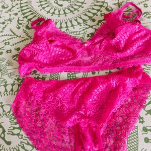 Pink Lingerie | Bra And Panty Set