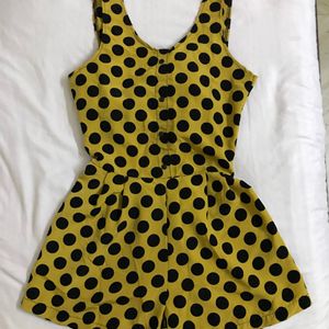 Polka Dot Playsuit for early Teens Or Petite B-34