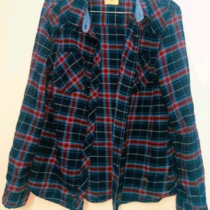 Women Dark Blue Casual Shirt