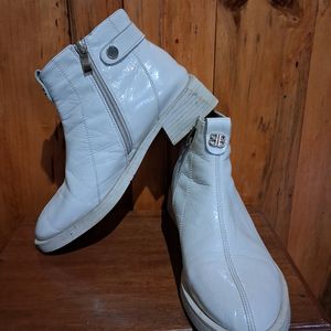 Ankle White Boots