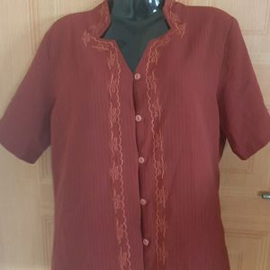 Formal Maroon Top