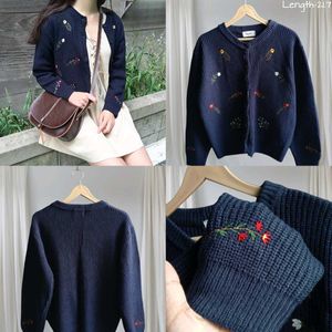 Navyblue Embroidered Cardigan