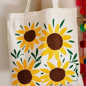 Daisy Flower Printed Tote Bag