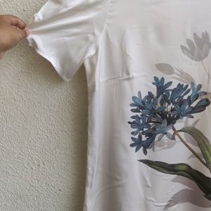 Floral Top With Puffy Sleeves By Next