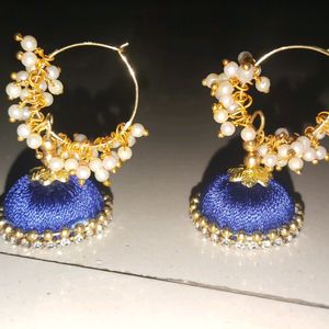 Hoop Earrings With Jhumka