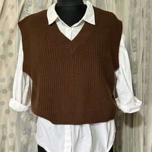 H&M Brown Knitted Vest