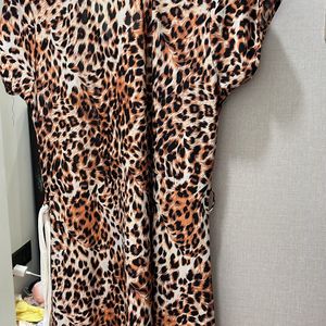 Branded  Leopard Print Gown