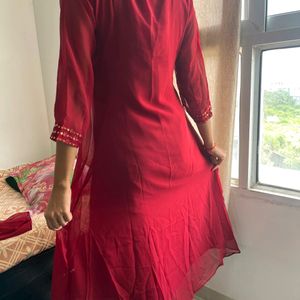 Unused A- line Kurti with dupatta for women