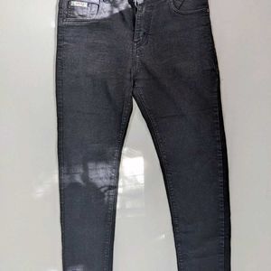 Men's Charcoal Slim Fit Jeans (32)