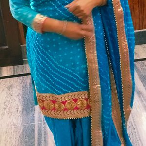 Beautiful Lady Salwar Suit With Bandhni