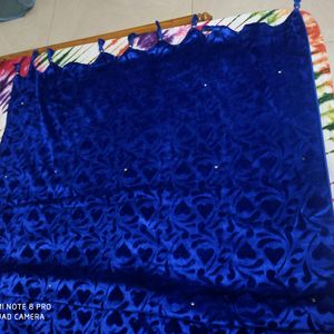 Brand New Royal Blue Colour Velvet Stole/dupatta