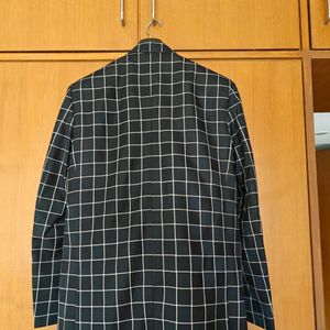 Black Checked Blazer From manq