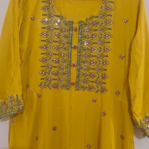 Yellow Anarkali Kurta