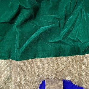 Blue N Dark Green Anarkali Dress