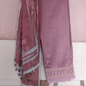 Ethnic Silk Suit IN Lavender Colour