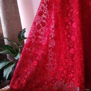 Elegant Red Lace Dress