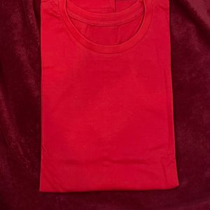 Basic Red Full Sleeves Tshirt