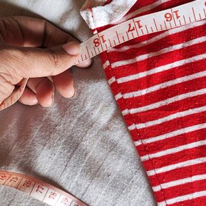 Red N White Striped Dress