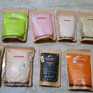 NEW ALPS GOODNESS FACE PACK POWDERS COMBO OF 9