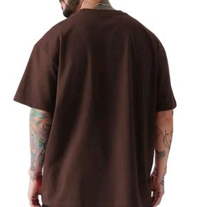 Men's Round Neck Oversized Half Sleeve Cotton