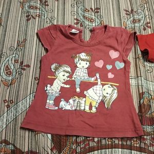 Combo Of Two T Shirts For Baby Girl