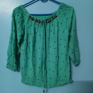 Women Or Girls Green Top