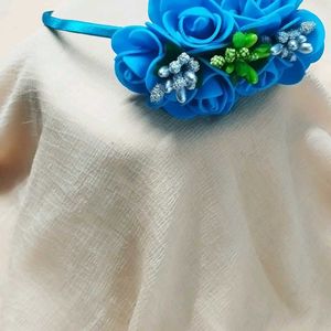 Floral Sky Blue Hairband