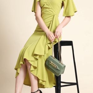 Women Ruffle Bodycone Dress