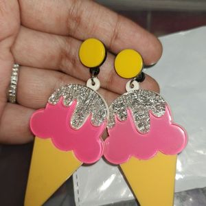 Ice Cream Shape Quirky Earings