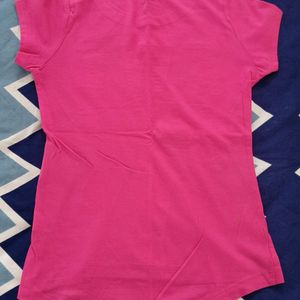 Girls Pink T-shirt With Sequence Design