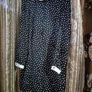 Zara Satin Polka Dot Cute|Pinterest|Korean Dress