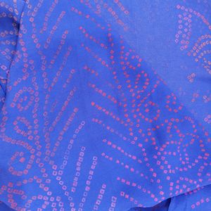 Blue Georgette Bandhini Saree