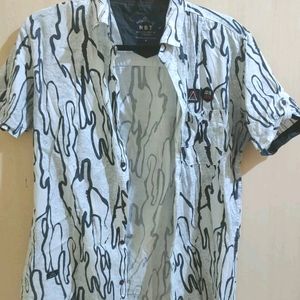 Black And White Print Shirt