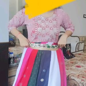 Lahnga Only Bottom Skirt Multi Colour