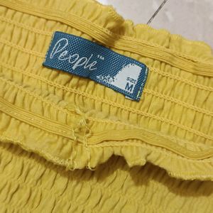 Yellow Off Shoulder Top(32-34inch)