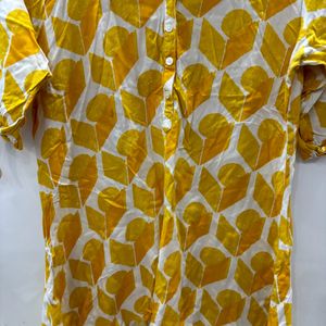 Yellow High Low Tunic By Utsa