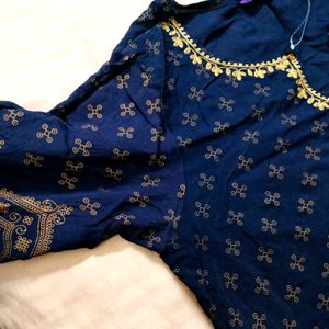 Shrishti Brand Kurti Pretty Navy Blue Color