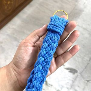 💥🆕️ Blue Macrame Keychain