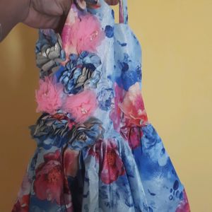 Blue And Pink Frock 4 To 5 Years