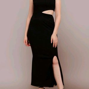 Black Slit Dress