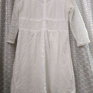 White Net Mini Dress