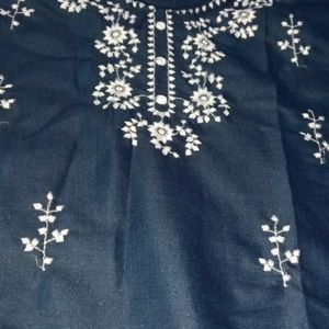 Women Nevy Blue Kurti