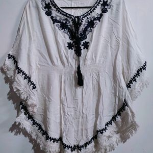 Brand New Kaftan Style White Top For Women