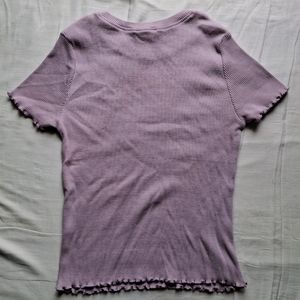 Fitted Ribbed T Shirt