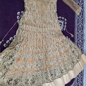 Golden Anarkali Available In Offer